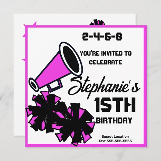 Mega-Cheer-Einladung: 3. Einladung (Vorne/Hinten)