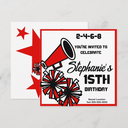 Mega-Cheer-Einladung: 6. Einladung (Vorne/Hinten)