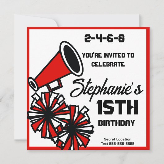 Mega-Cheer-Einladung: 6. Einladung (Vorderseite)