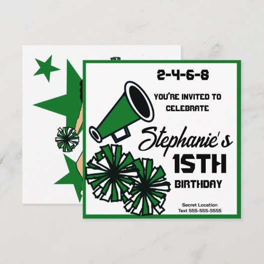 Mega Cheer Einladung: 8. Einladung (Vorne/Hinten)