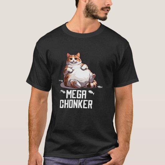 Mega Chonker süße Katze Illustration T-Shirt (Vorderseite)