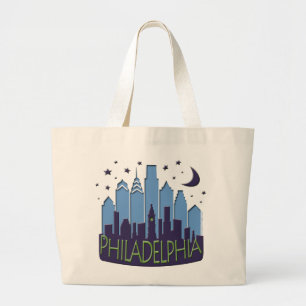 Mega- cooles Philly Skyline Jumbo Stoffbeutel