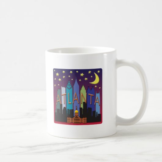 Mega- Farbe Atlanta-Skyline Kaffeetasse (Rechts)