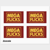 MEGA FLICKS RECHTECKIGER AUFKLEBER (Blatt)