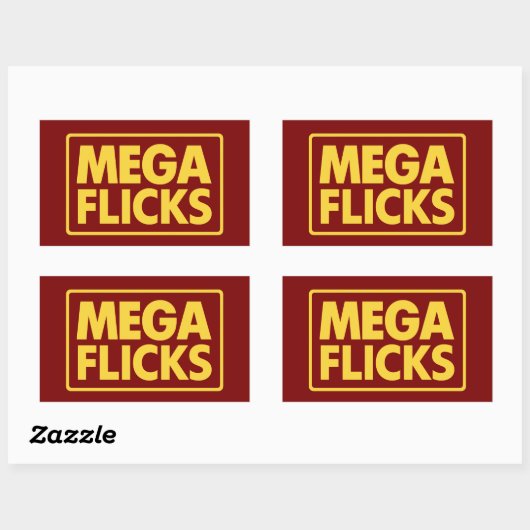 MEGA FLICKS RECHTECKIGER AUFKLEBER (Blatt)
