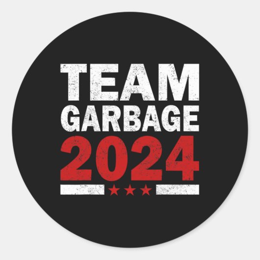 Mega Garbage Proud Trump Unterstützer Runder Aufkleber (Vorderseite)