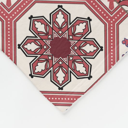Mega Gorgeous marokkanischen Patchwork Pattern Fleecedecke (Ecke)