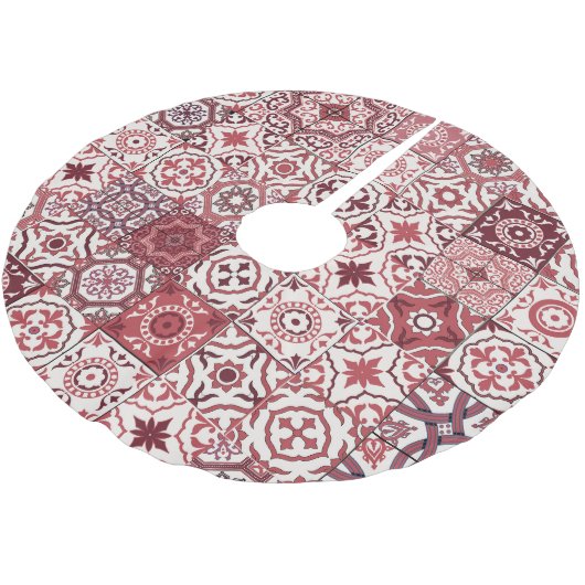 Mega Gorgeous marokkanischen Patchwork Pattern Polyester Weihnachtsbaumdecke (Schrägansicht)