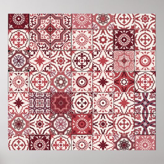 Mega Gorgeous marokkanischen Patchwork Pattern Poster (Vorne)