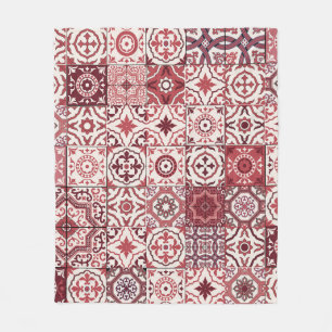 Mega großartiges marokkanisches Patchwork-Muster Fleecedecke