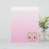Mega Kawaii Bear Lined Stationery (Stehend Vorderseite)