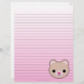 Mega Kawaii Bear Lined Stationery (Vorne/Hinten)