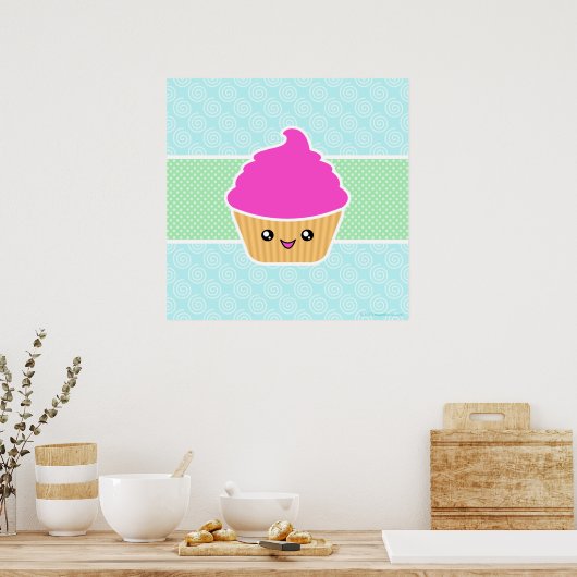 Mega Kawaii Giant Cupcake Poster (Küche)