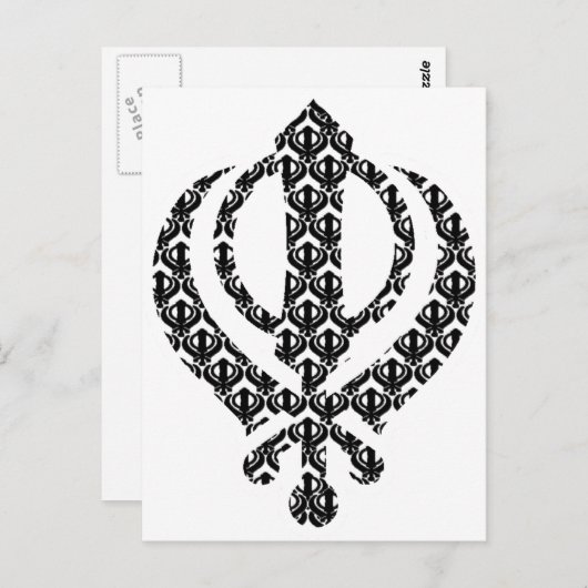 Mega Khanda Postkarte (Vorne/Hinten)