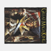 Mega King USA Flag Proud Ultra Maga Trump Fleecedecke (Vorderseite (Horizontal))