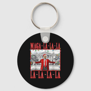 Mega La La La Christmas Santa Funny Trump Xmas Paj Schlüsselanhänger