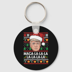 Mega La La La Donald Trump 47 Ugly Christmas Sweat Schlüsselanhänger