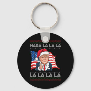 Mega La La La Donald Trump Potus 47 Ugly Weihnacht Schlüsselanhänger