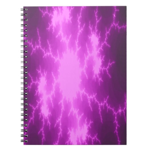 Mega Lightning Fraktal Notebook Notizblock (Vorderseite)