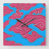 Mega Mendung Uhren Square (Vorderseite)