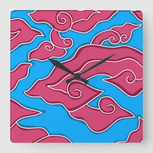 Mega Mendung Uhren Square (Vorderseite)