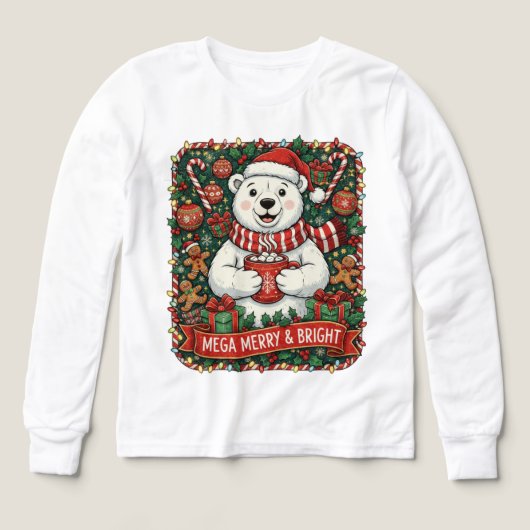 Mega Merry & Bright – Cute Christmas Bear Holiday (Design Vorderseite)