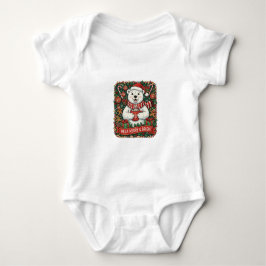 Mega Merry & Bright – Cute Christmas Bear Holiday Baby Strampler