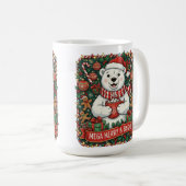 Mega Merry & Bright – Cute Christmas Bear Holiday  Kaffeetasse (VorderseiteRechts)