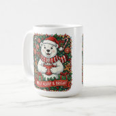Mega Merry & Bright – Cute Christmas Bear Holiday  Kaffeetasse (Vorderseite Links)
