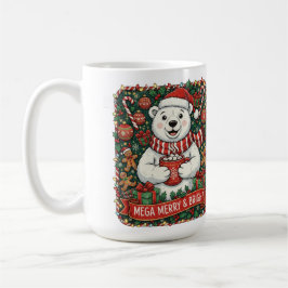 Mega Merry & Bright – Cute Christmas Bear Holiday Kaffeetasse