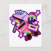 Mega Neon 80er Design Postkarte (Vorderseite)