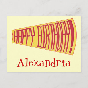 Mega Phone Happy Geburtstag Personalisierte Postka Postkarte