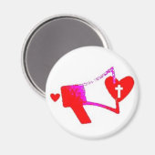 Mega Phone Heart Magnet (Vorderseite/Rückseite)
