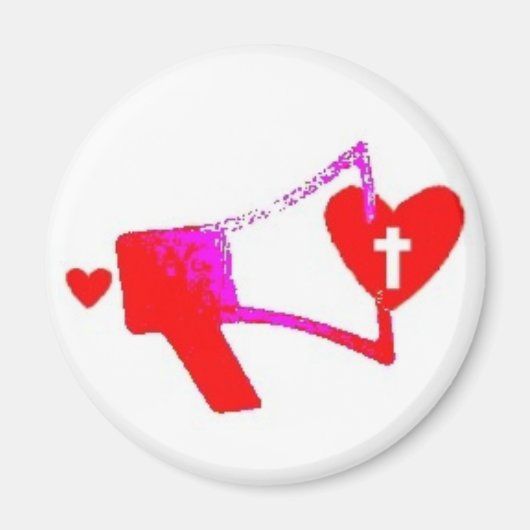 Mega Phone Heart Magnet (Vorne)