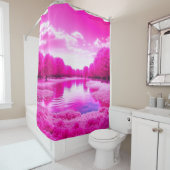 Mega Pink Forest Duschvorhang (Beispiel)
