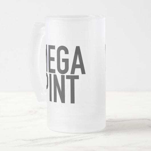 MEGA PINT Mattierte Tasse Cup Bier Alcohol Vathage (Vorderseite Links)