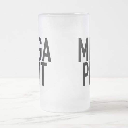 MEGA PINT Mattierte Tasse Cup Bier Alcohol Vathage (Mittel)