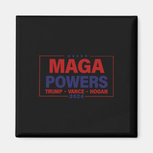Mega Power Trump Vance Hogan 2024 Patriotic Funny Magnet