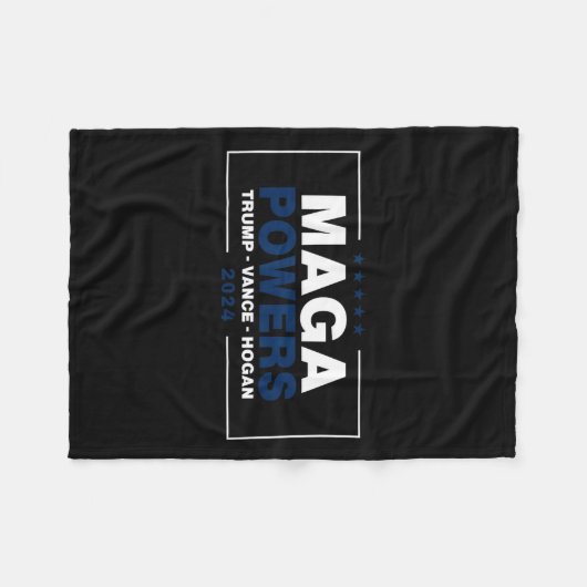 Mega Power Trump Vance Hogan 2 Fleecedecke (Vorderseite (Horizontal))