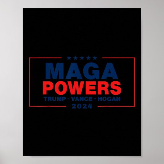 Mega Power Trump Vance Hogan Poster (Vorne)
