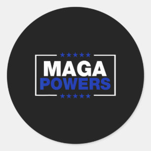 Mega Powers Funny Patriotic Trump Präsident 47 USA Runder Aufkleber