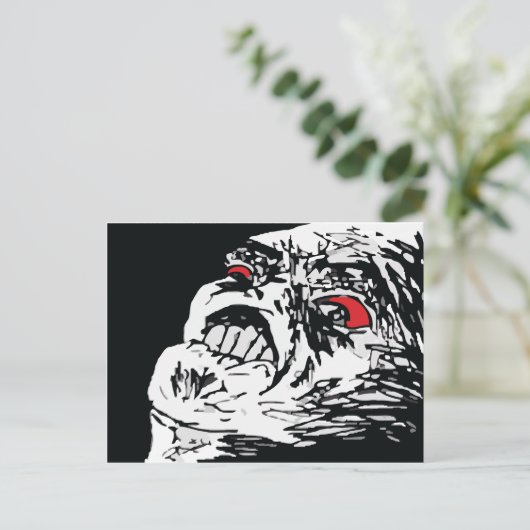 Mega Rage Postkarte (Stehend Vorderseite)