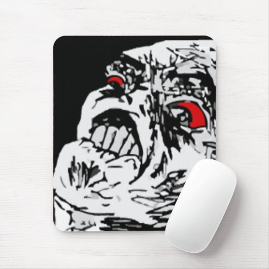 Mega- Raserei-Comicgesicht Mousepad (Mit Mouse)
