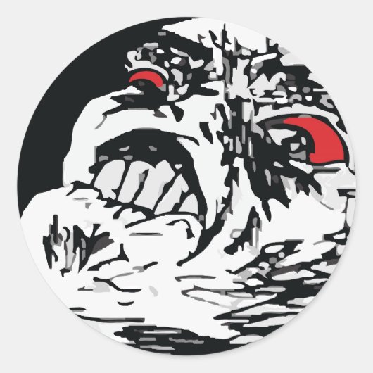 Mega- Raserei Runder Aufkleber (Vorderseite)