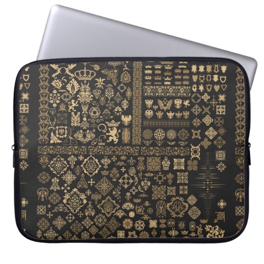 Mega-Set der barocken Elemente Laptopschutzhülle (Vorderseite)