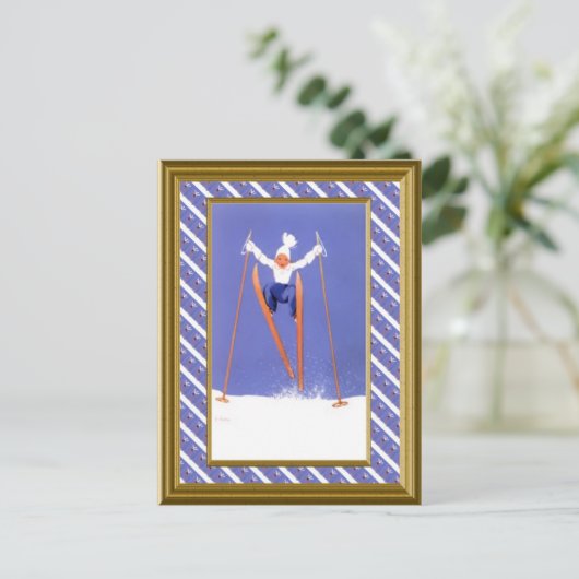 Mega Skis! Postkarte (Stehend Vorderseite)