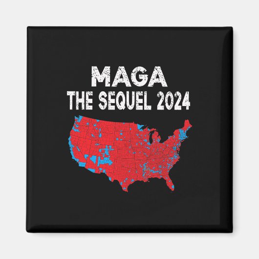 Mega The Sequel Präsident Trump 2024 Wahlplan Magnet (Vorne)