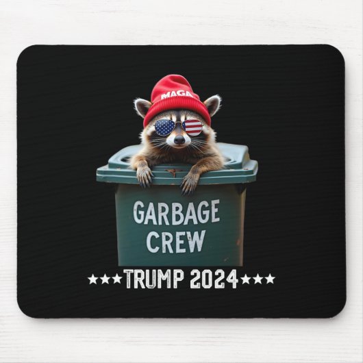 Mega Waschbär Müllmannschaft Trump 2024 Mousepad (Vorne)