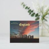 Megalithic Stonehenge Monument Wiltshire England Postkarte (Stehend Vorderseite)