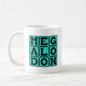 Megalodon, ausgestorbene Haiarten Kaffeetasse (Links)